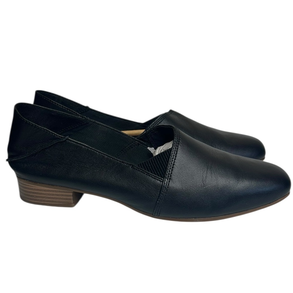 Clarks Collection “Emslie April” Women’s‎ Black Leather Slip-On Loafers Size 11M